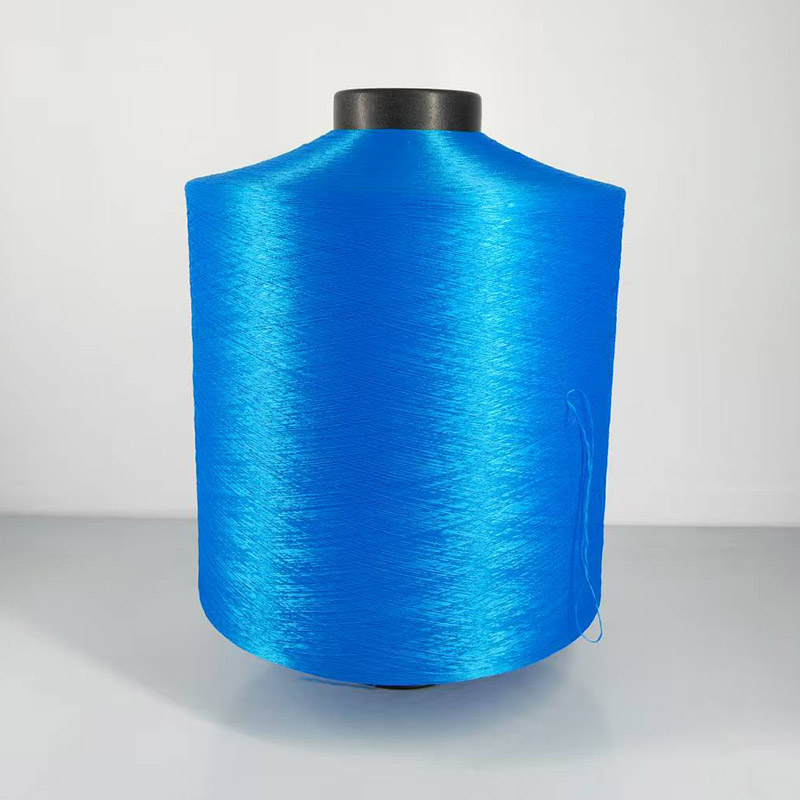 Blue polyester yarn